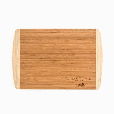 Oakville Grocery Bamboo Two-Toned Cutting Board